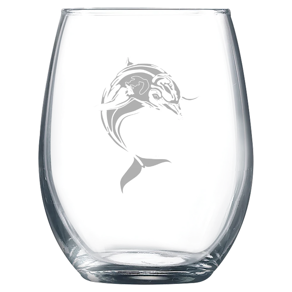 College of Staten Island Polar Camel 9 oz. Stemless Wine Glass