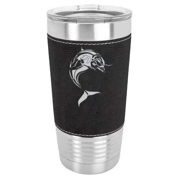 College of Staten Island Polar Camel 20 oz. Leatherette Grip Tumbler with Standard Lid