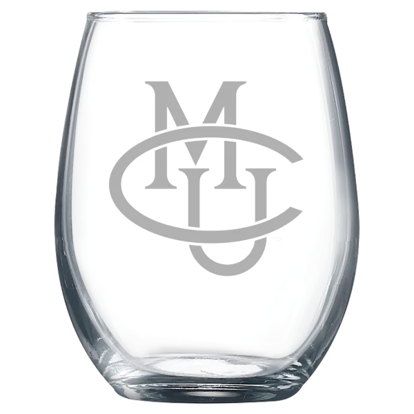 Colorado Mesa University Polar Camel 9 oz. Stemless Wine Glass