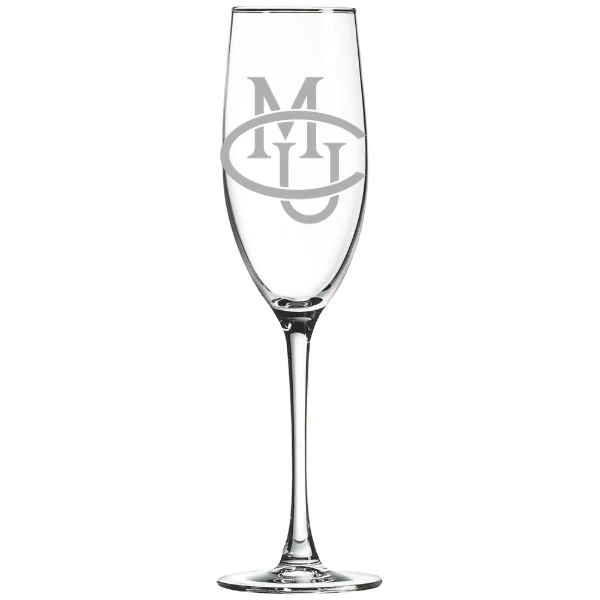 Colorado Mesa University Polar Camel 8 oz. Champagne Flute