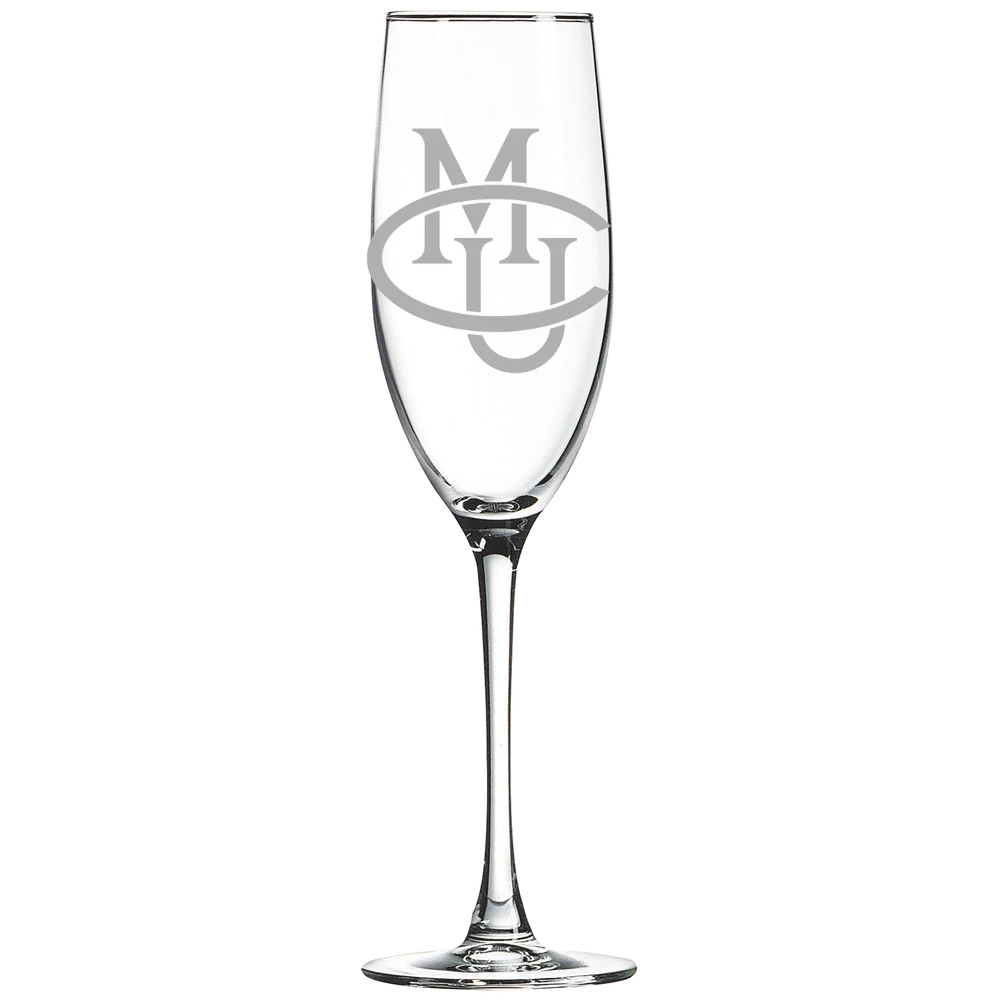 Colorado Mesa University Polar Camel 8 oz. Champagne Flute
