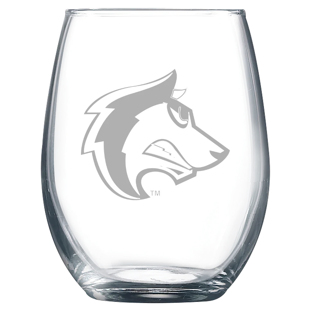 Colorado State University Pueblo Polar Camel 9 oz. Stemless Wine Glass