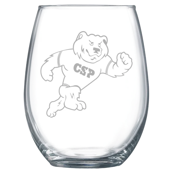 Concordia University, St. Paul Polar Camel 15 oz. Stemless Wine Glass