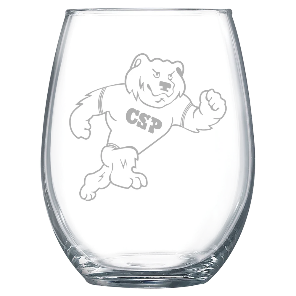 Concordia University, St. Paul Polar Camel 15 oz. Stemless Wine Glass