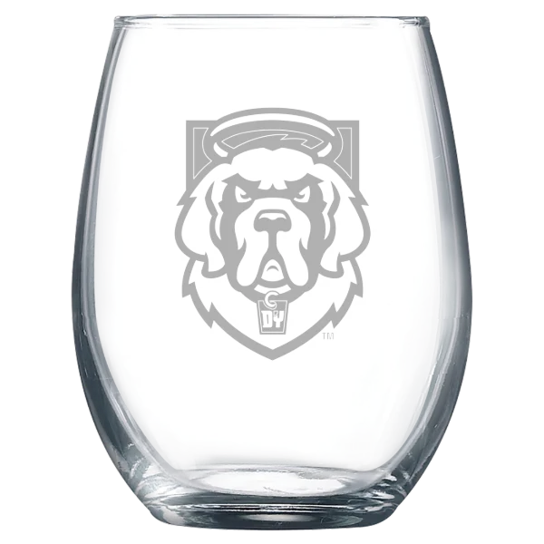 D'Youville University Polar Camel 9 oz. Stemless Wine Glass
