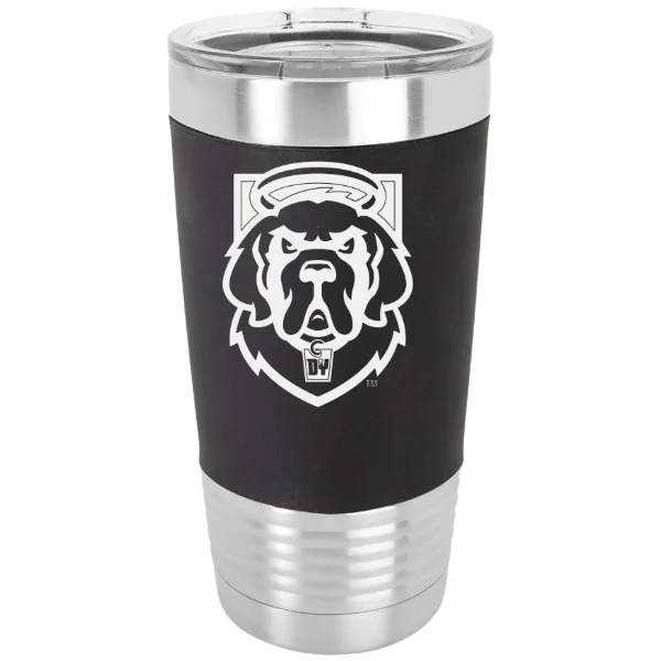 D'Youville University Polar Camel 20 oz. Silicone Grip Tumbler with Standard Lid