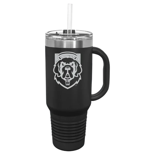D'Youville University Polar Camel 40 oz. Travel Mug with Snap Lid & Straw