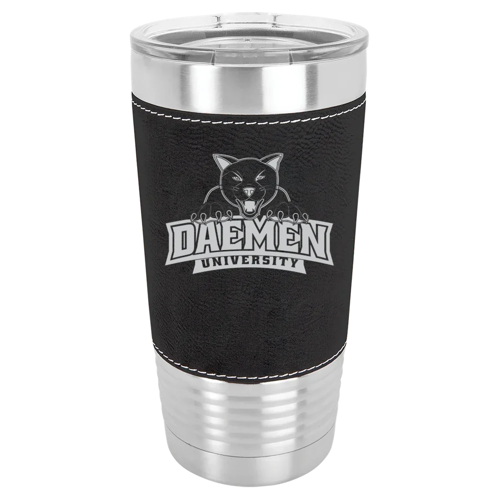 Daemen University Polar Camel 20 oz. Leatherette Grip Tumbler with Standard Lid