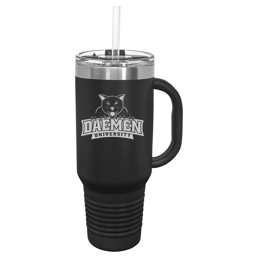 Daemen University Polar Camel 40 oz. Travel Mug with Snap Lid & Straw