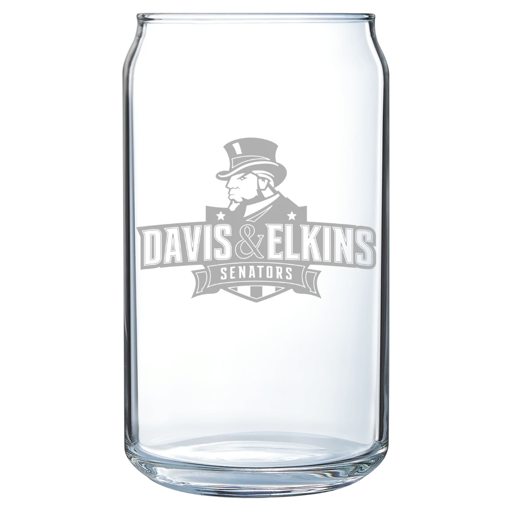 Davis & Elkins College Polar Camel 16 oz. Can Glass