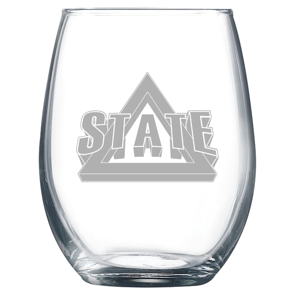 Delta State University Polar Camel 9 oz. Stemless Wine Glass