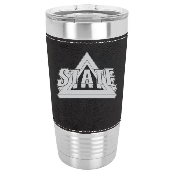 Delta State University Polar Camel 20 oz. Leatherette Grip Tumbler with Standard Lid