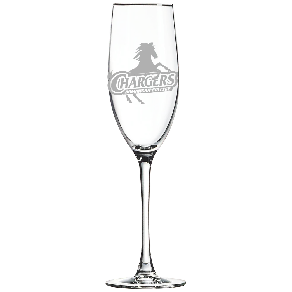 Dominican University New York Polar Camel 8 oz. Champagne Flute