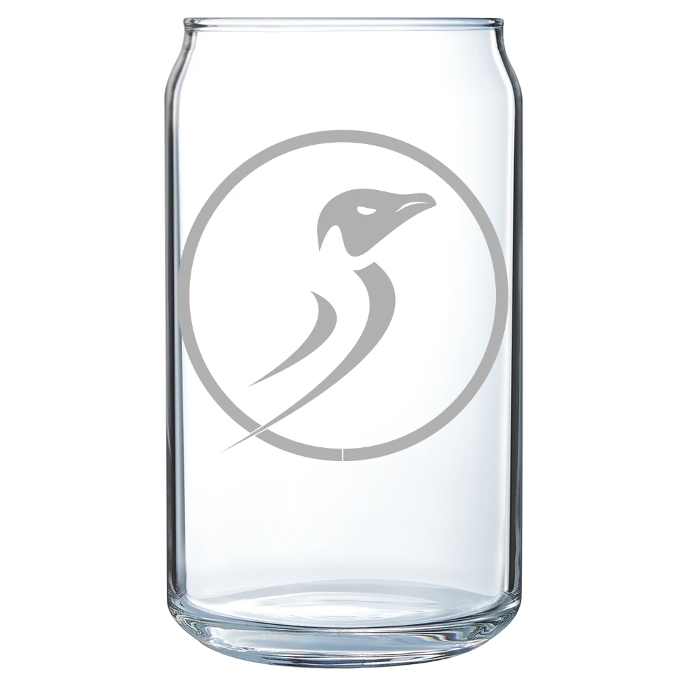 Dominican University of California Polar Camel 16 oz. Can Glass
