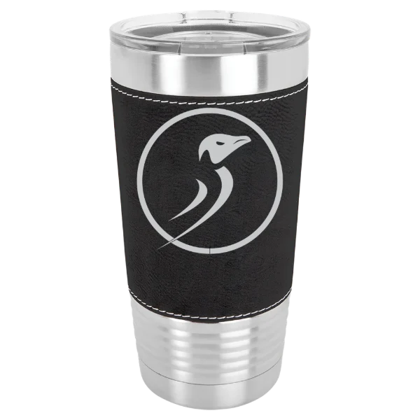 Dominican University of California Polar Camel 20 oz. Leatherette Grip Tumbler with Standard Lid