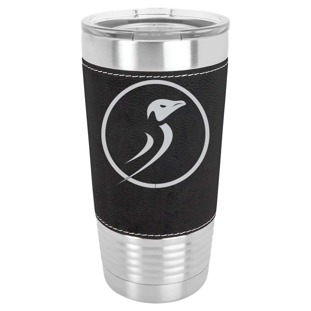 Dominican University of California Polar Camel 20 oz. Leatherette Grip Tumbler with Standard Lid