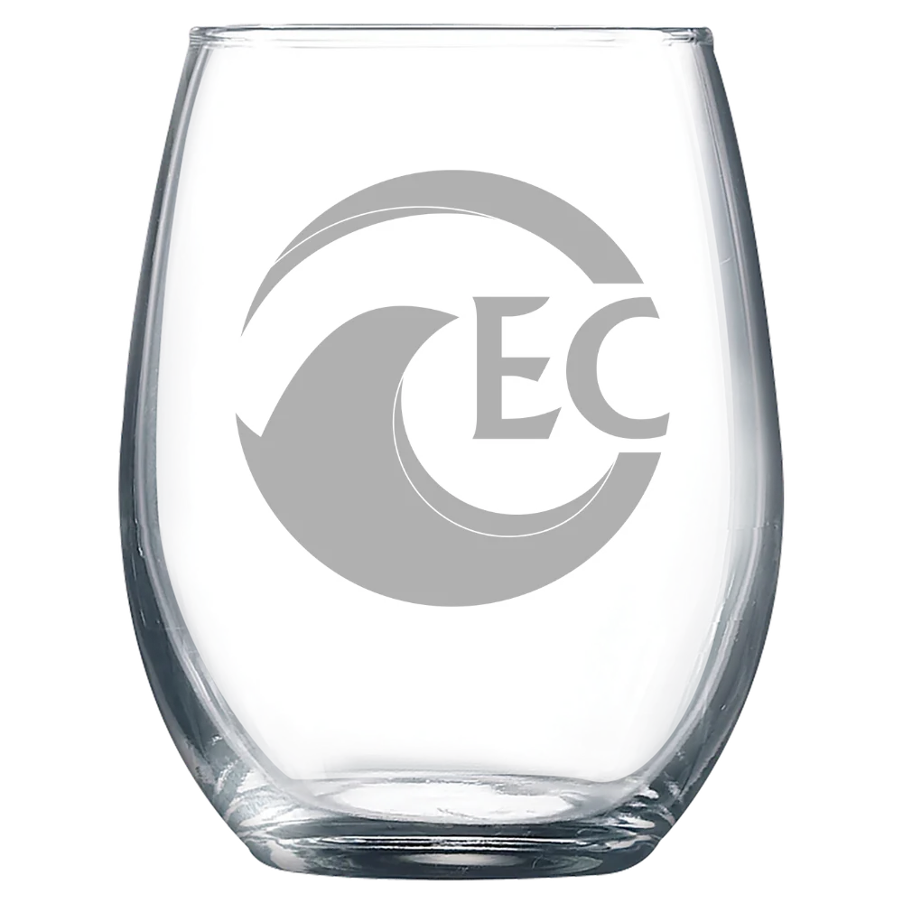 Eckerd College Polar Camel 9 oz. Stemless Wine Glass