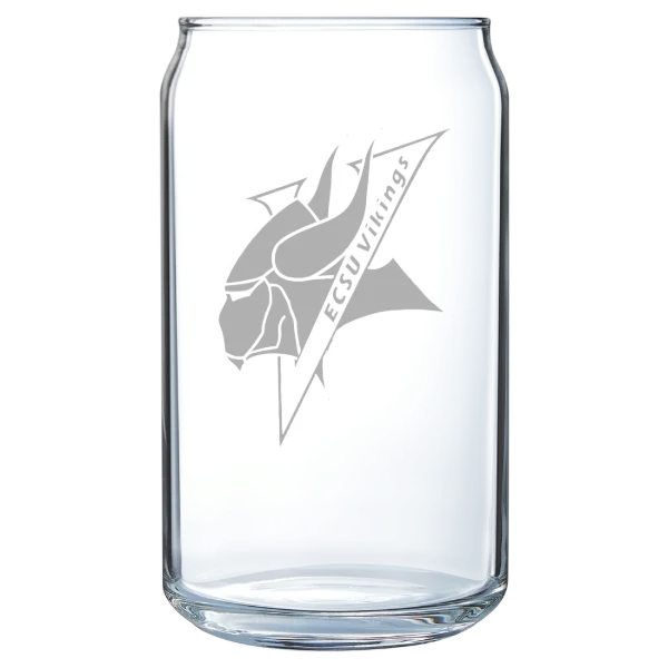 Elizabeth City State University Polar Camel 16 oz. Can Glass