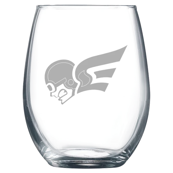 Erskine College Polar Camel 9 oz. Stemless Wine Glass