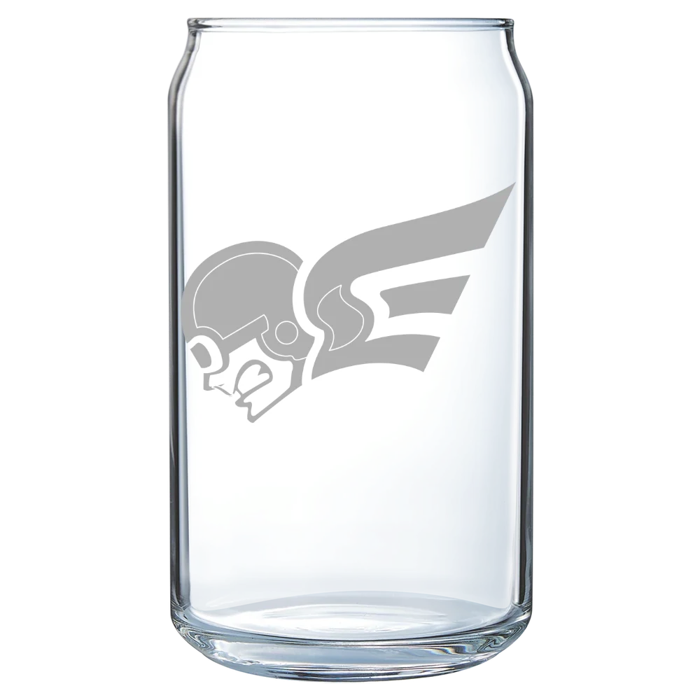 Erskine College Polar Camel 16 oz. Can Glass