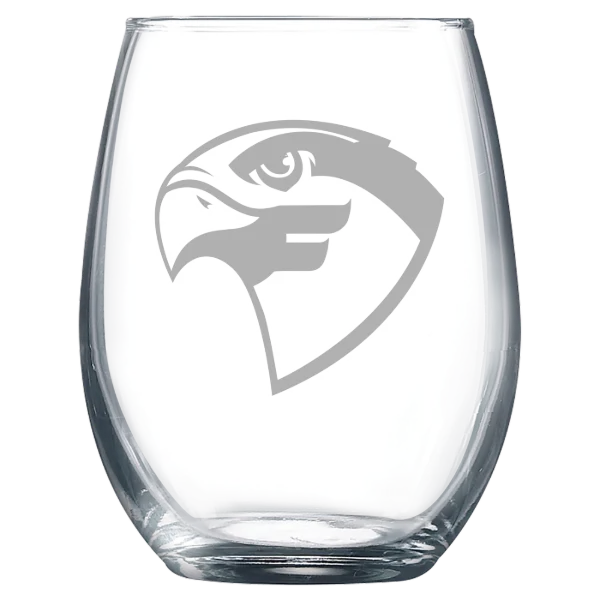 Fairmont State University Polar Camel 9 oz. Stemless Wine Glass