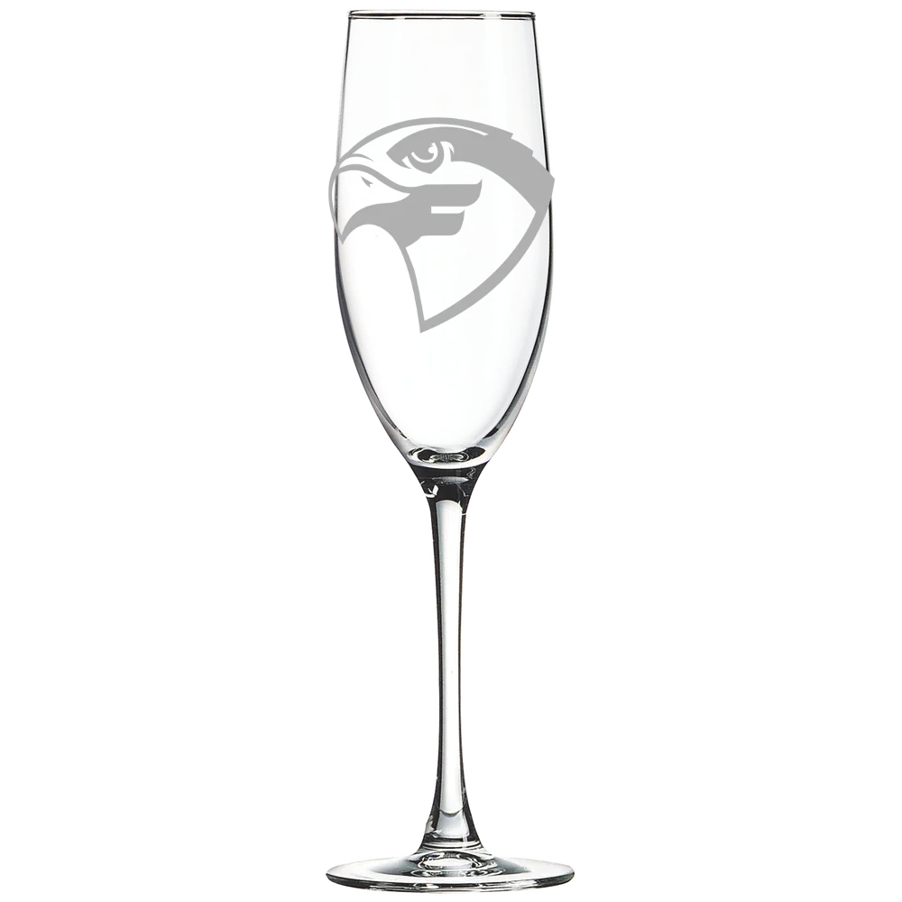 Fairmont State University Polar Camel 8 oz. Champagne Flute