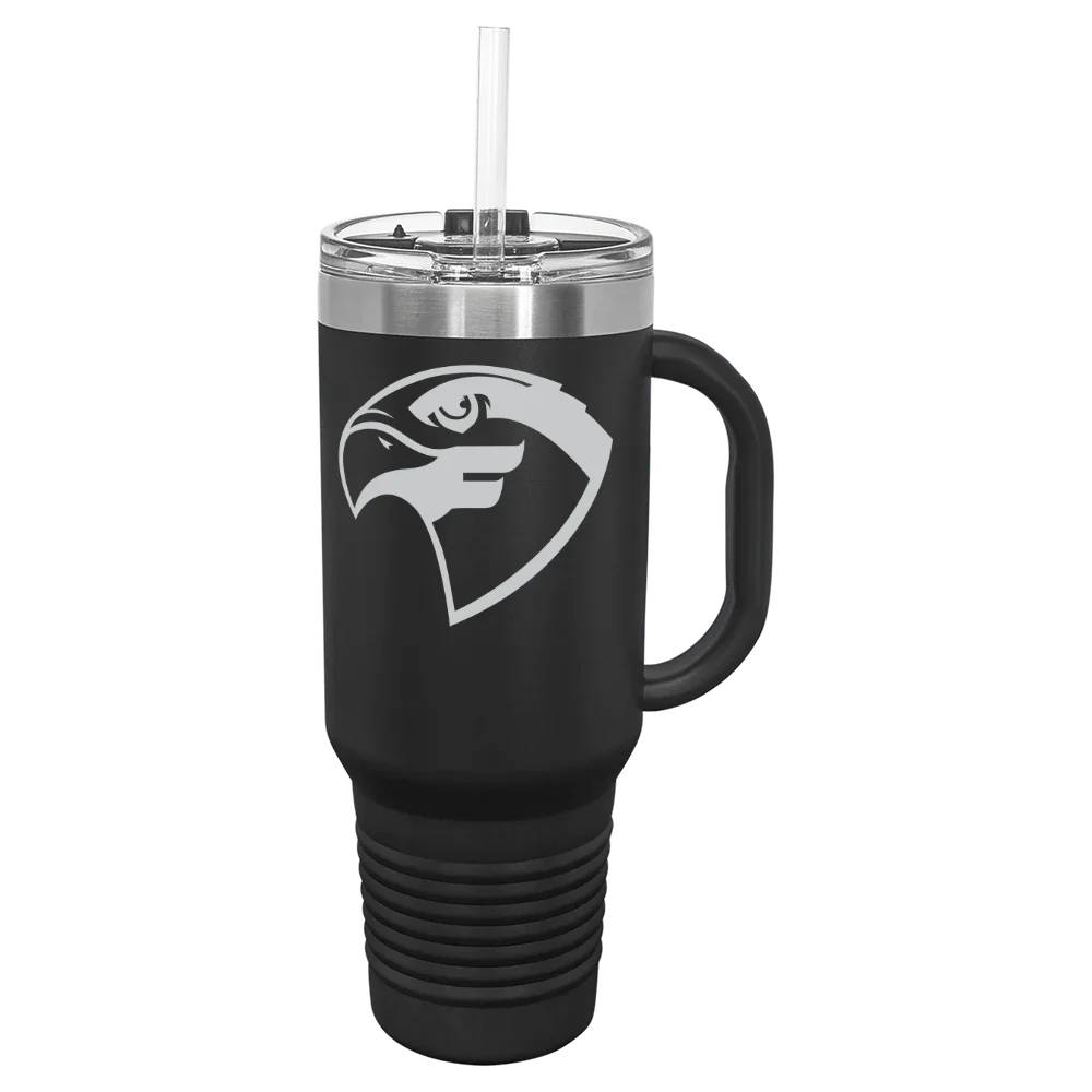 Fairmont State University Polar Camel 40 oz. Travel Mug with Snap Lid & Straw