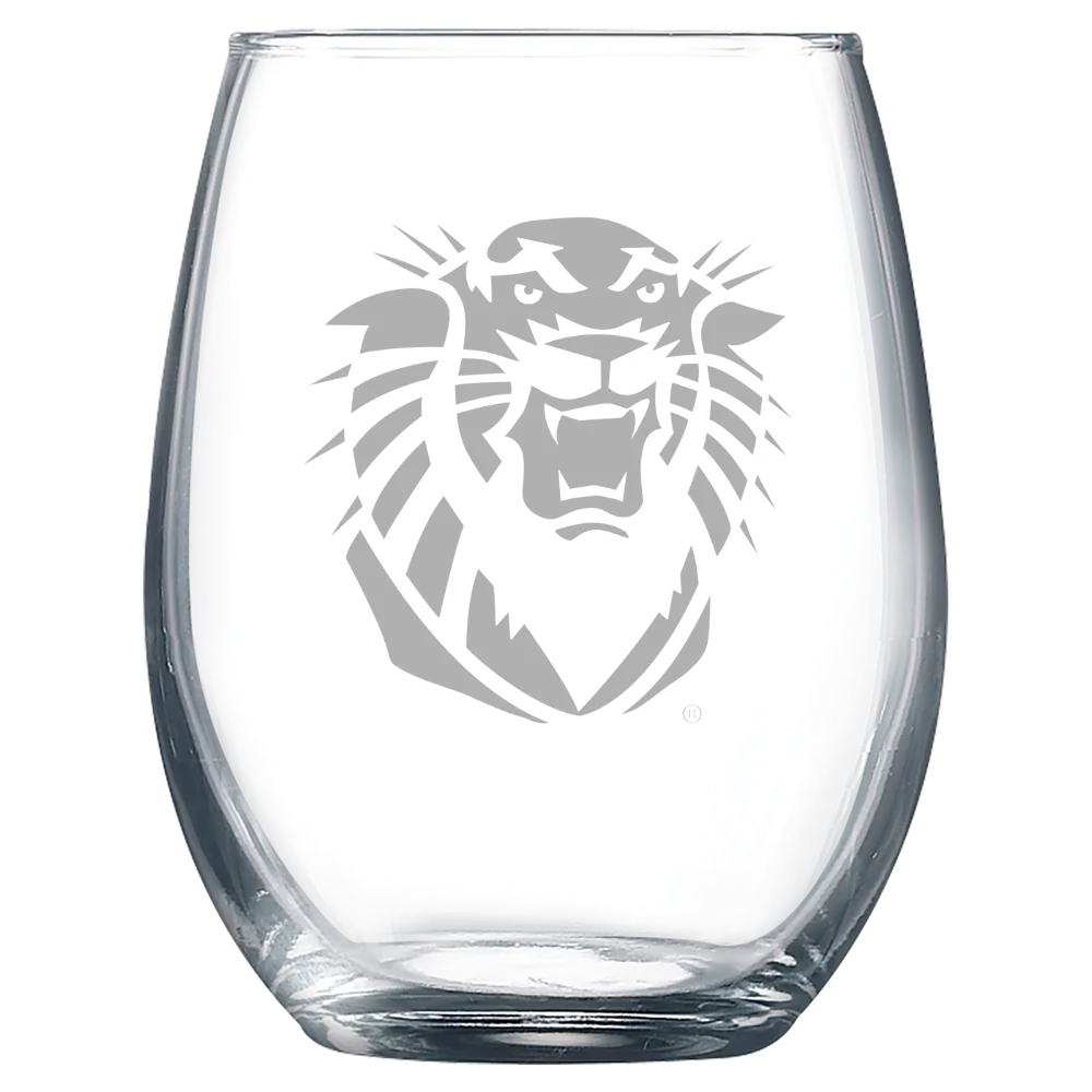 Fort Hays State University Polar Camel 9 oz. Stemless Wine Glass