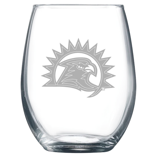 Fresno Pacific University Polar Camel 9 oz. Stemless Wine Glass