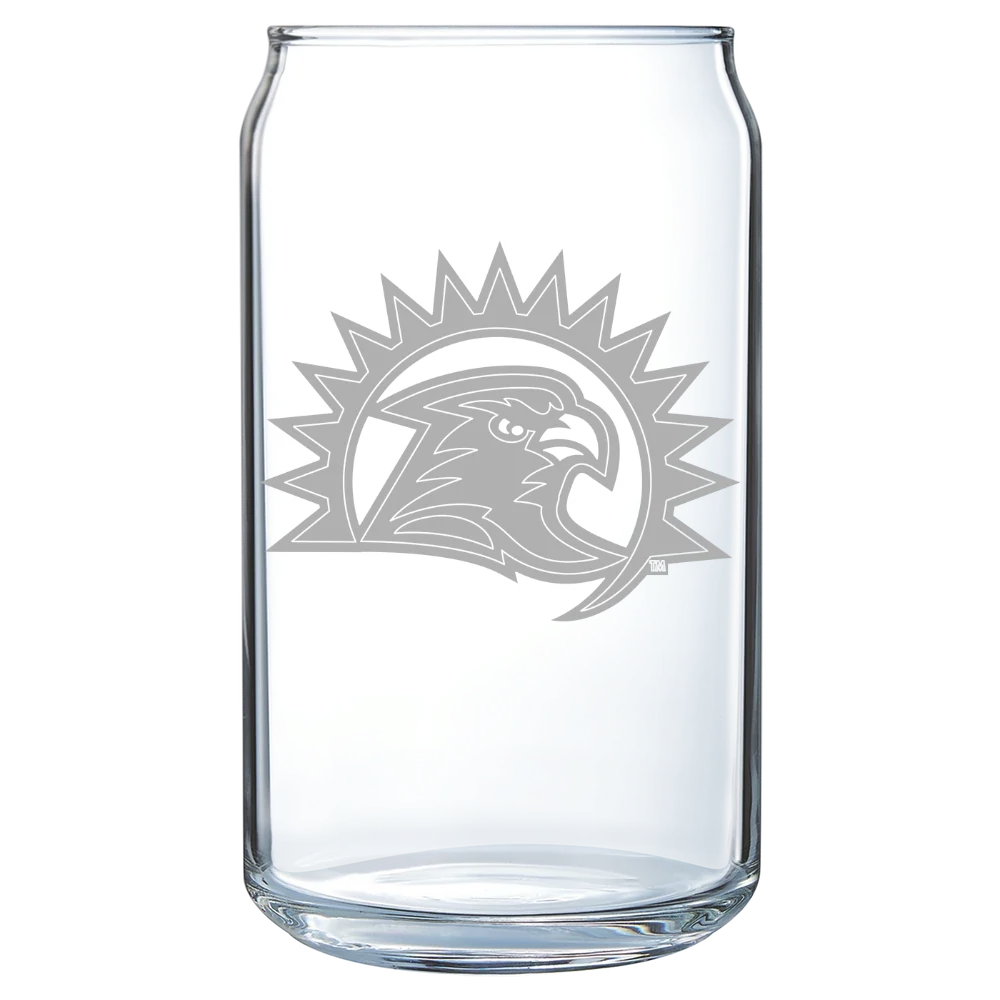 Fresno Pacific University Polar Camel 16 oz. Can Glass