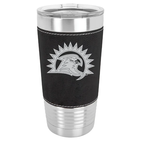 Fresno Pacific University Polar Camel 20 oz. Leatherette Grip Tumbler with Standard Lid