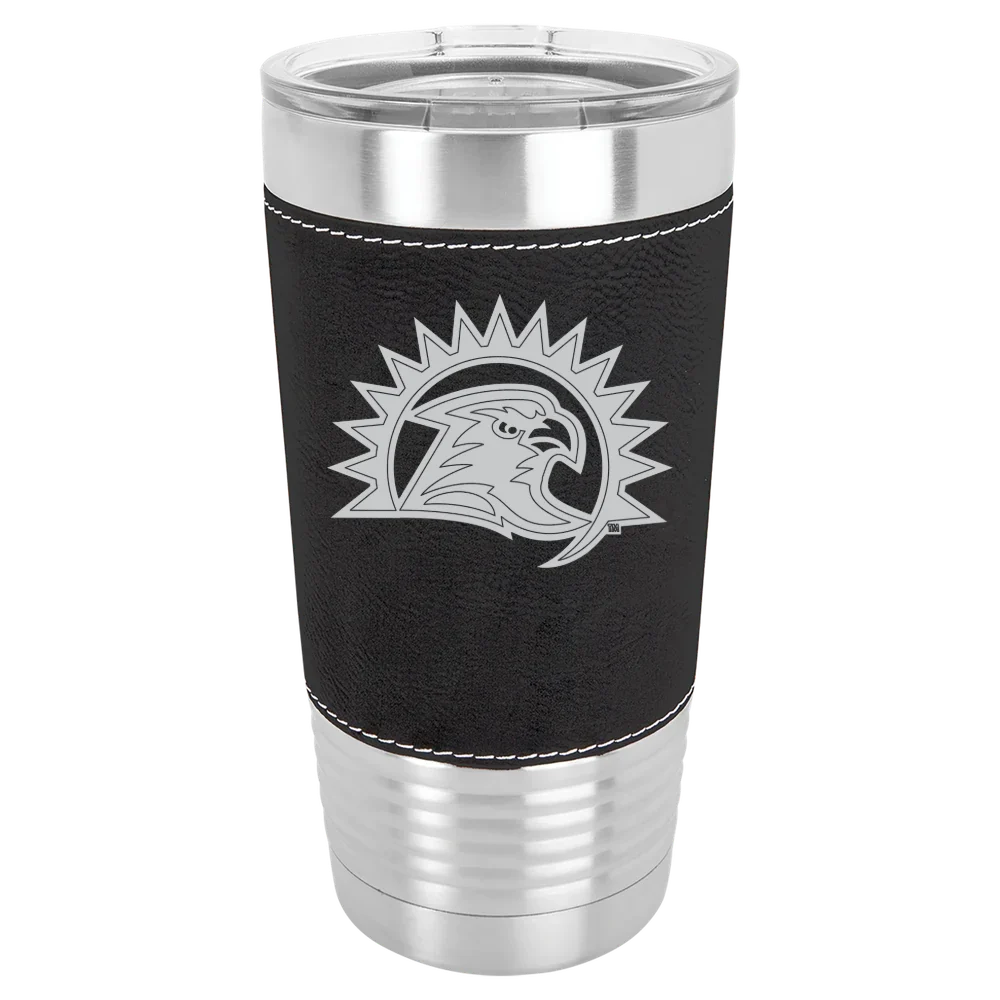 Fresno Pacific University Polar Camel 20 oz. Leatherette Grip Tumbler with Standard Lid