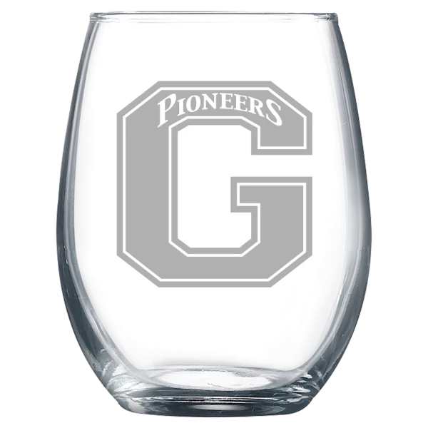 Glenville State University Polar Camel 9 oz. Stemless Wine Glass
