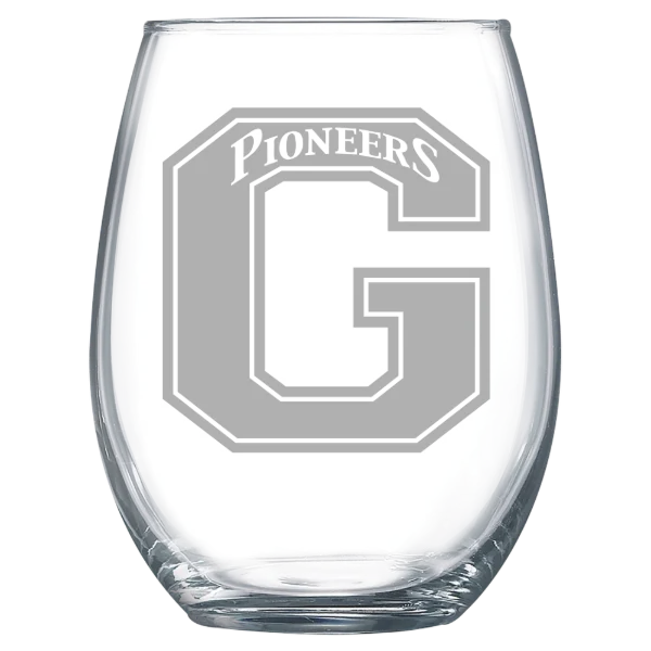 Glenville State University Polar Camel 15 oz. Stemless Wine Glass