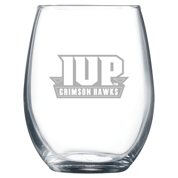 Indiana University of Pennsylvania Polar Camel 9 oz. Stemless Wine Glass