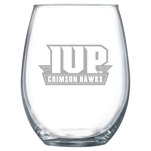 Indiana University of Pennsylvania Polar Camel 15 oz. Stemless Wine Glass