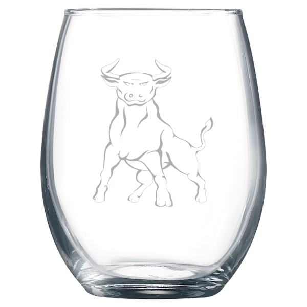 Johnson C. Smith University Polar Camel 9 oz. Stemless Wine Glass