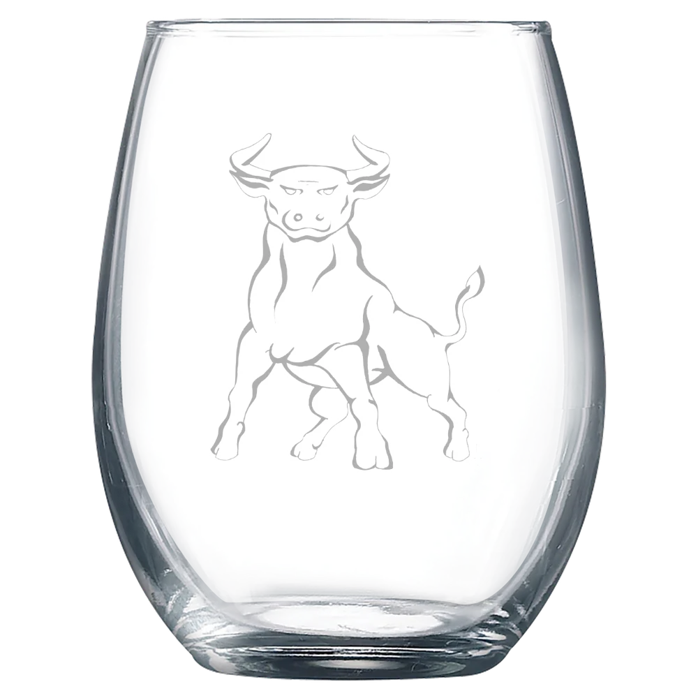 Johnson C. Smith University Polar Camel 9 oz. Stemless Wine Glass