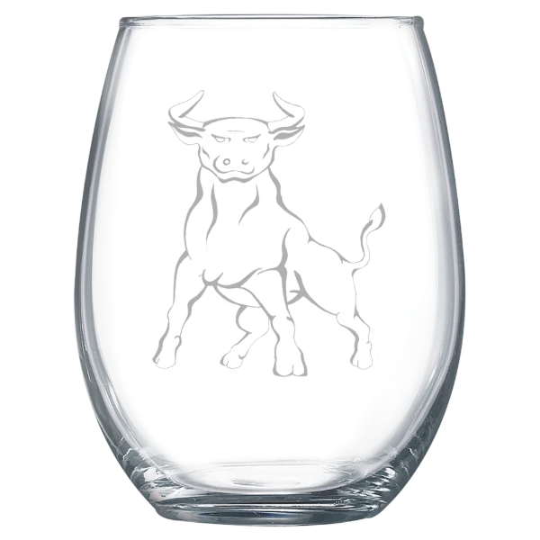 Johnson C. Smith University Polar Camel 15 oz. Stemless Wine Glass