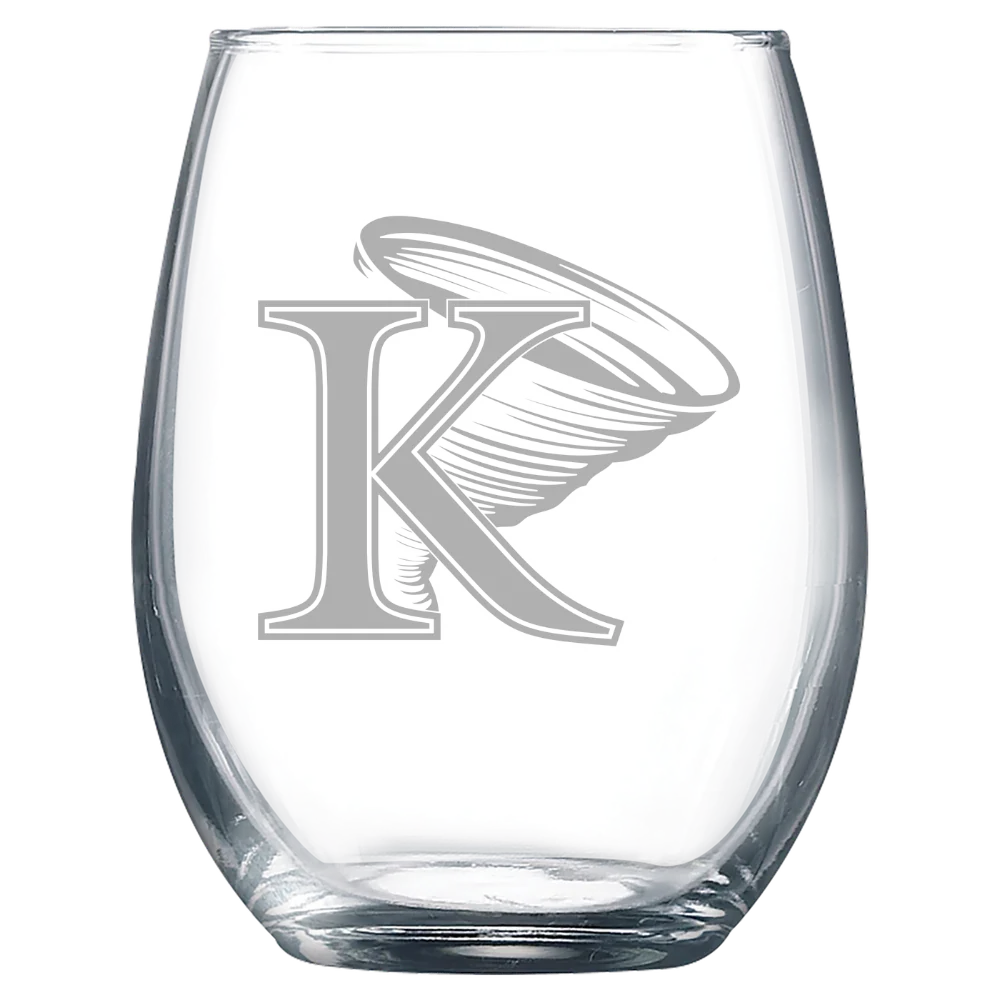King University Polar Camel 9 oz. Stemless Wine Glass