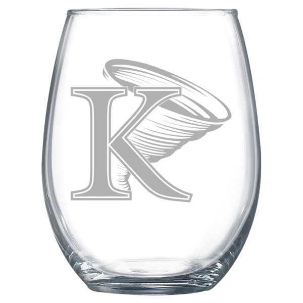 King University Polar Camel 15 oz. Stemless Wine Glass