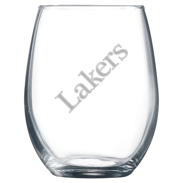 Lake Superior State University Polar Camel 9 oz. Stemless Wine Glass