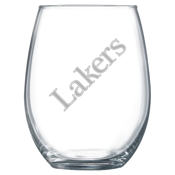 Lake Superior State University Polar Camel 15 oz. Stemless Wine Glass