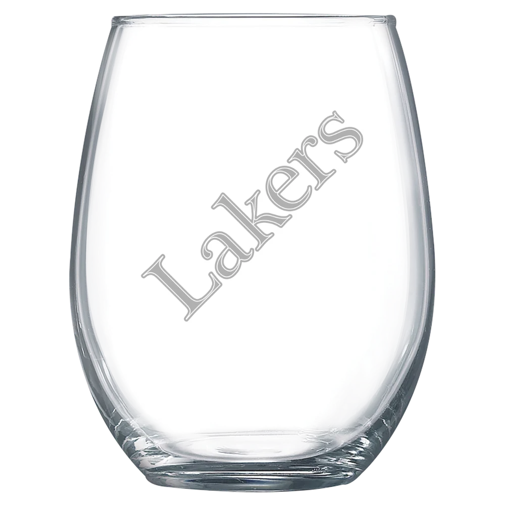 Lake Superior State University Polar Camel 15 oz. Stemless Wine Glass