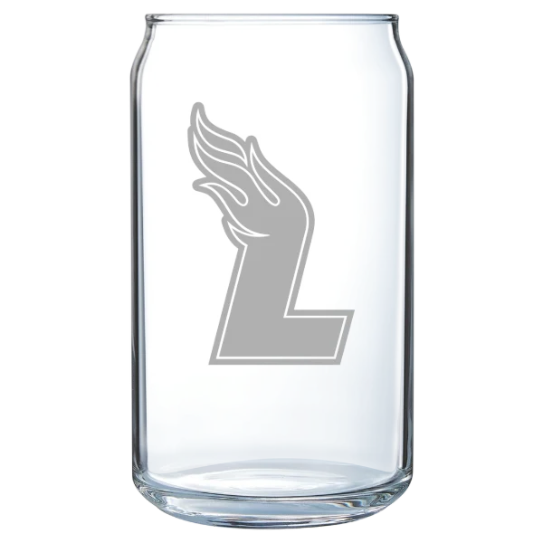 Lee University Polar Camel 16 oz. Can Glass