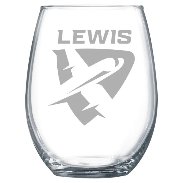 Lewis University Polar Camel 15 oz. Stemless Wine Glass