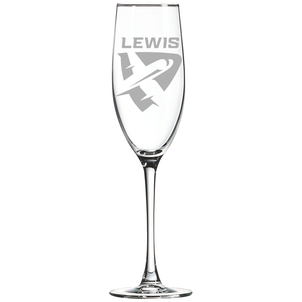 Lewis University Polar Camel 8 oz. Champagne Flute