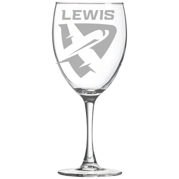 Lewis University Polar Camel 10 1/2 oz. Wine Glass