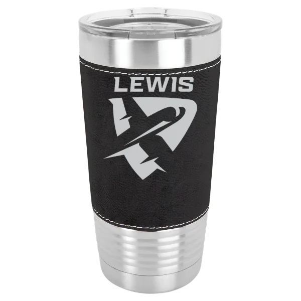 Lewis University Polar Camel 20 oz. Leatherette Grip Tumbler with Standard Lid