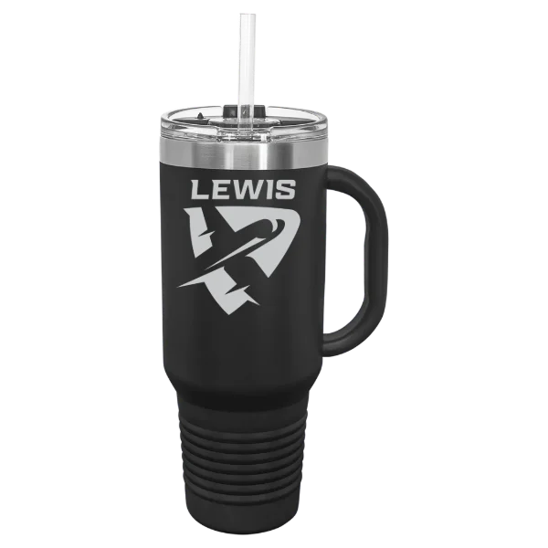 Lewis University Polar Camel 40 oz. Travel Mug with Snap Lid & Straw